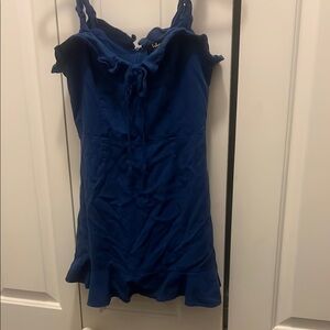 Lulus day like this Women's Blue Ruffled mini dress
